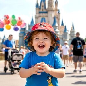Disney Juniors Mickey Mouse Bucket Toddlers Collectors Vintage Sun Hat